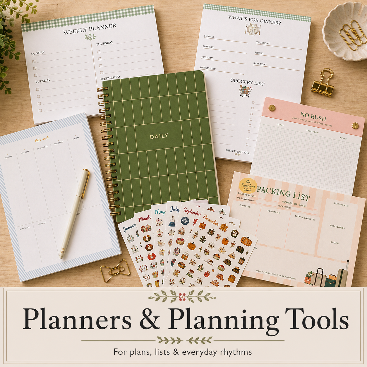 Thoughtfully designed planners to organize your days and make space for what matters most.
