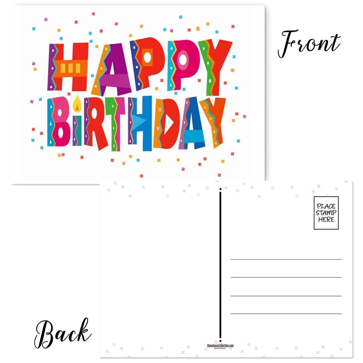 Assorted Happy Birthday Postcards 4x6 Bulk Pack