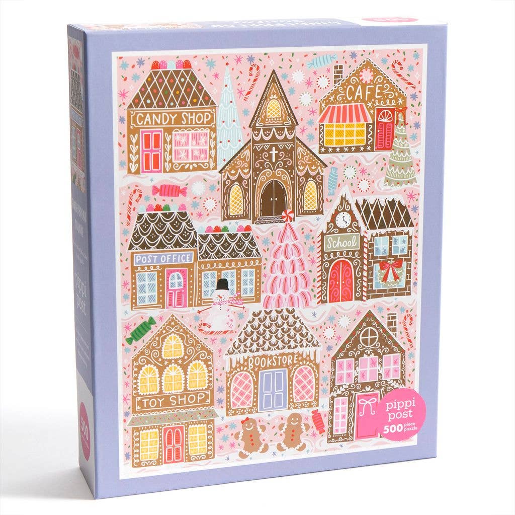 Gingerbread Square 500-Piece Christmas Jigsaw Puzzle