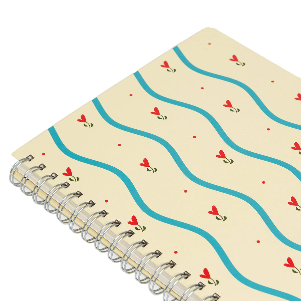 Floral Spiral Spiral Notebook, 8x10 Stationary Journal