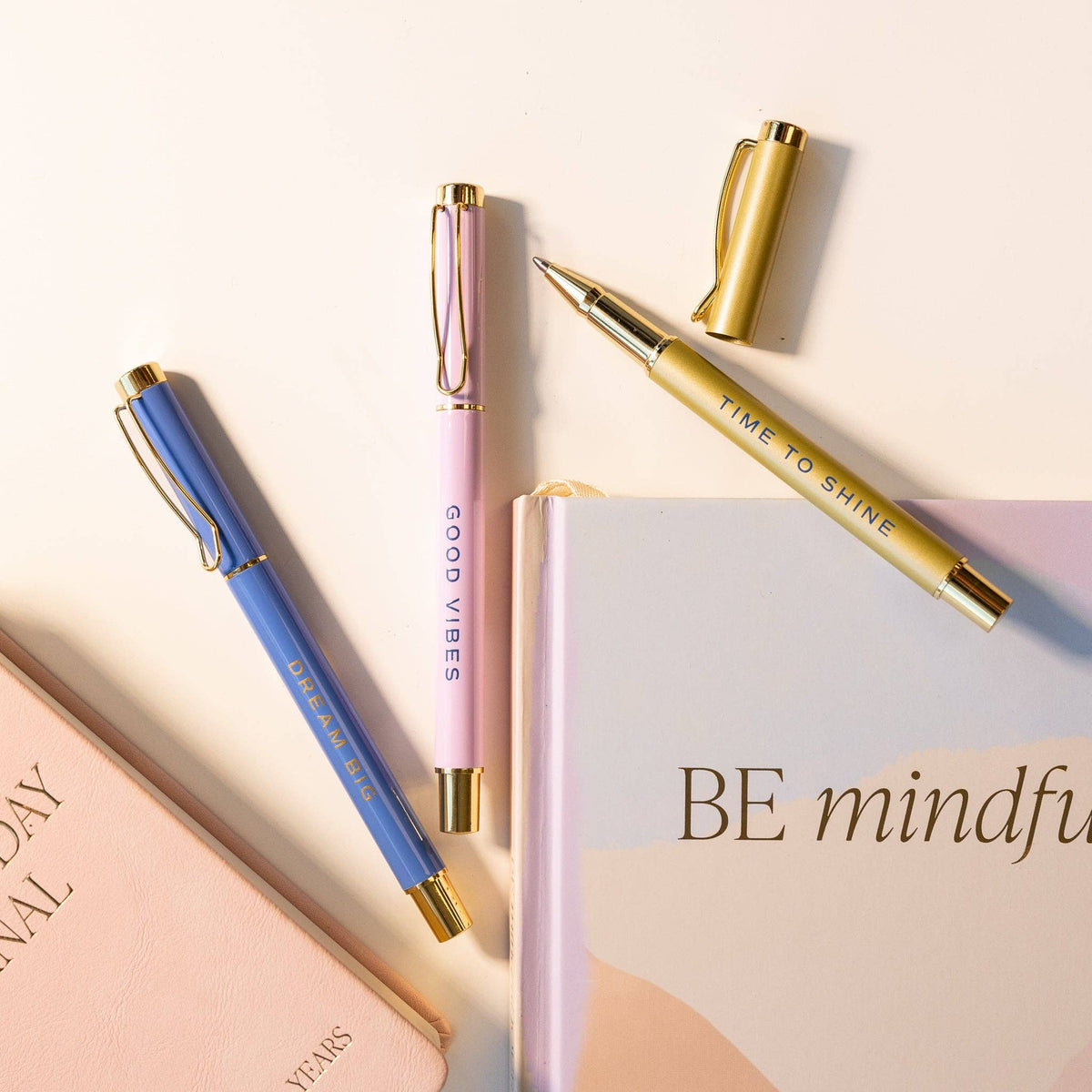 Good Vibes Metal Pen Set – Motivational Ballpoint Pens