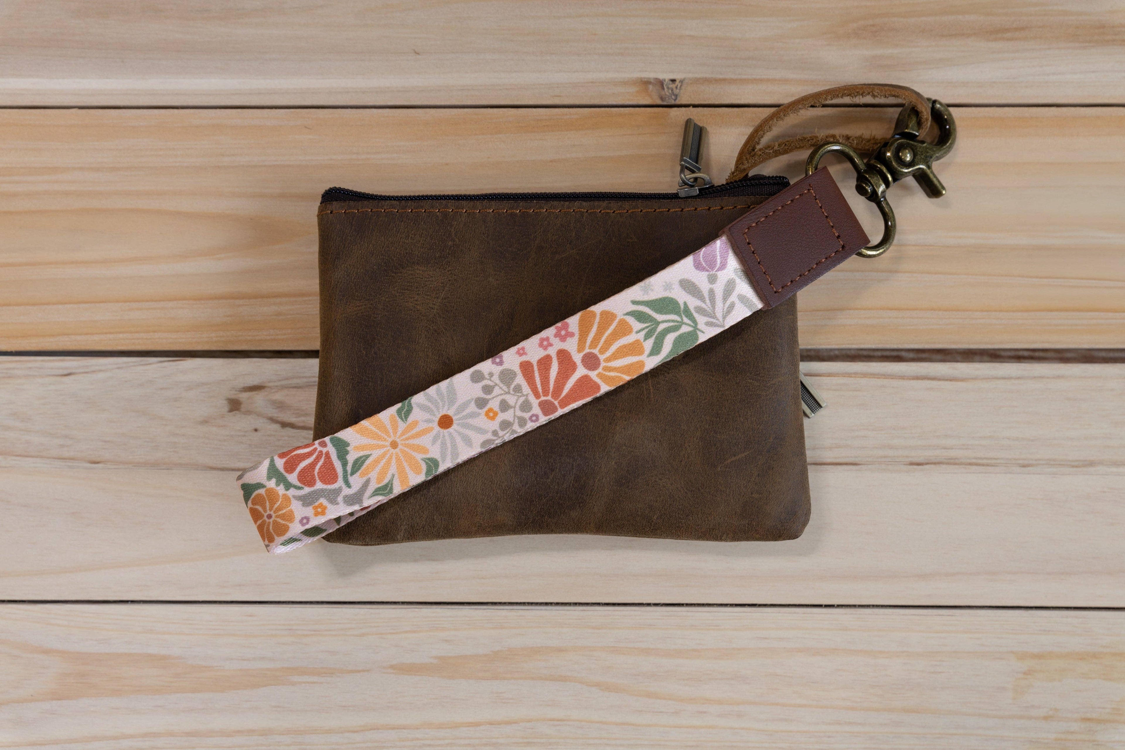 Sunset Floral Wristlet Keychain
