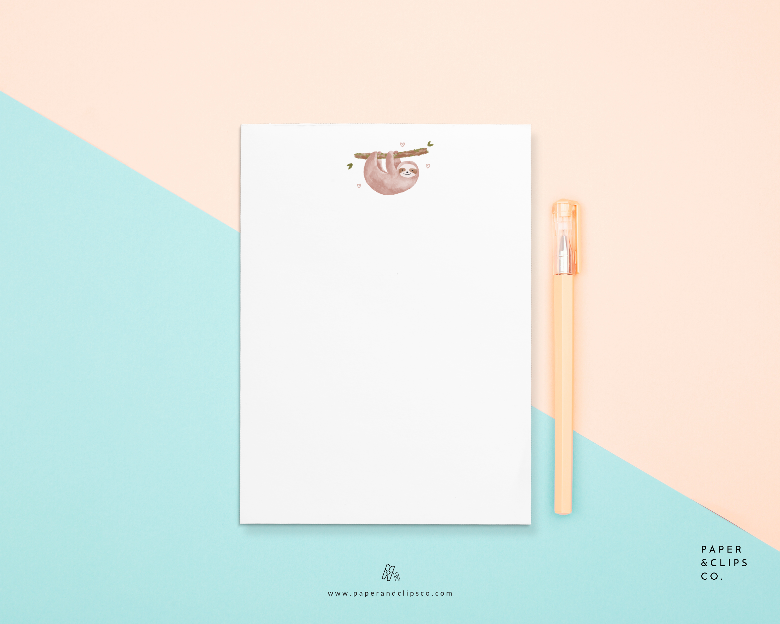 Sloth Notepad | 4.25" x 5.5"
