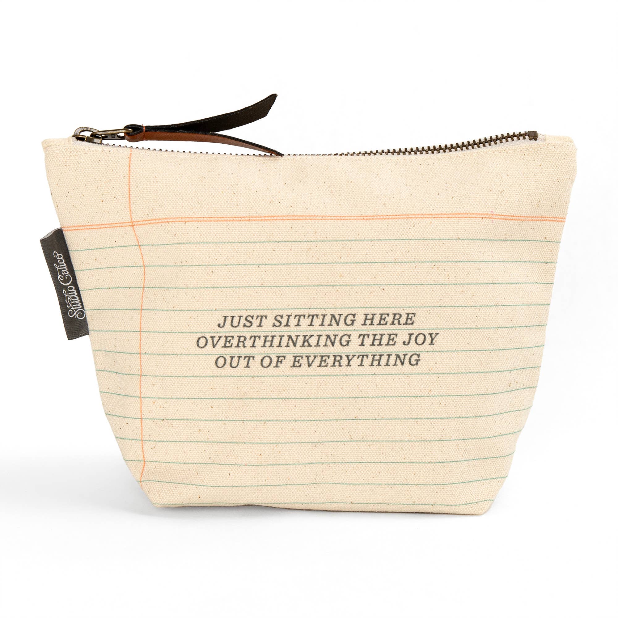 Overthinker Zippered Canvas Pouch | Studio Calico