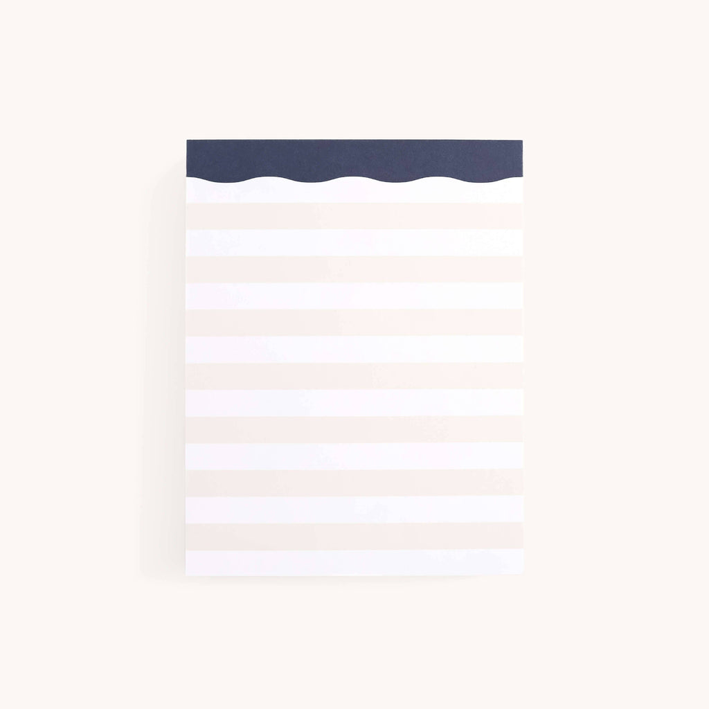 Cream Striped Notepad