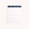 Cream Striped Notepad
