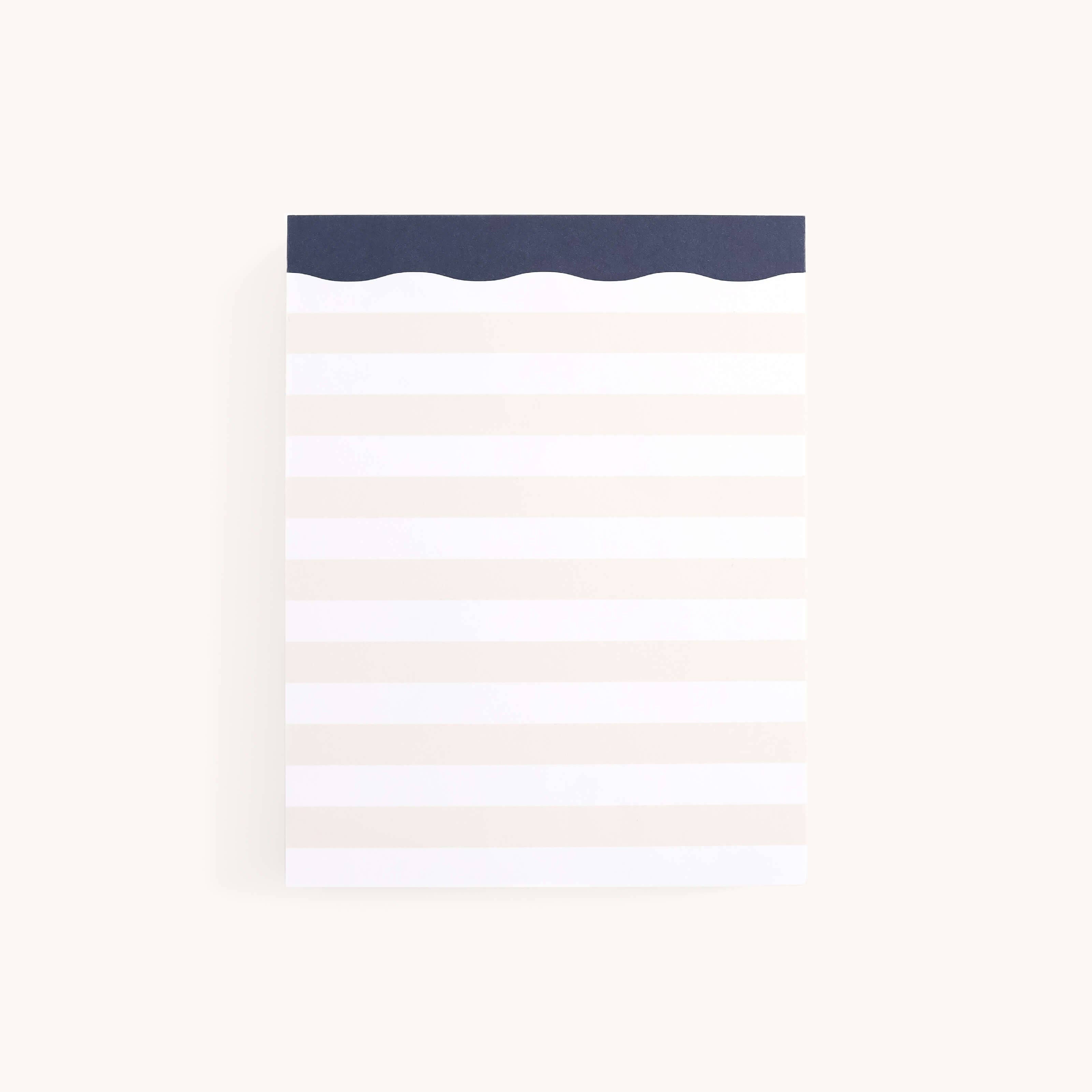Cream Striped Notepad