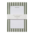 Green Striped Notepad
