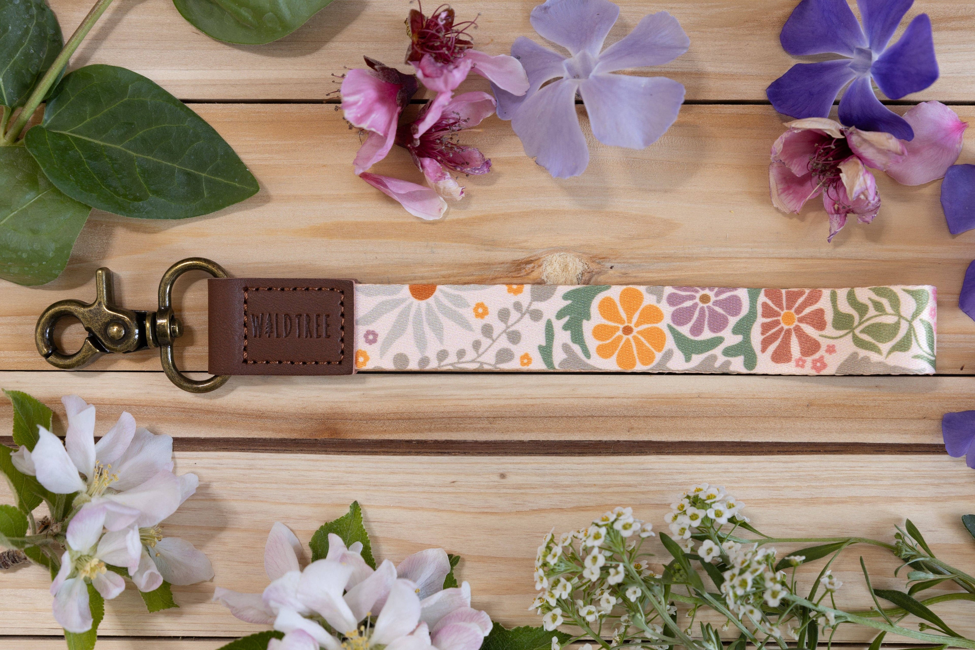 Sunset Floral Wristlet Keychain