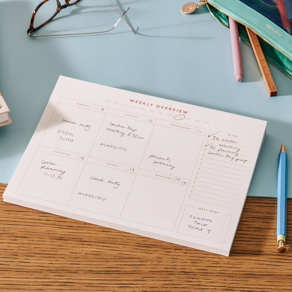 Weekly Desk Planner, Undated - Joy
