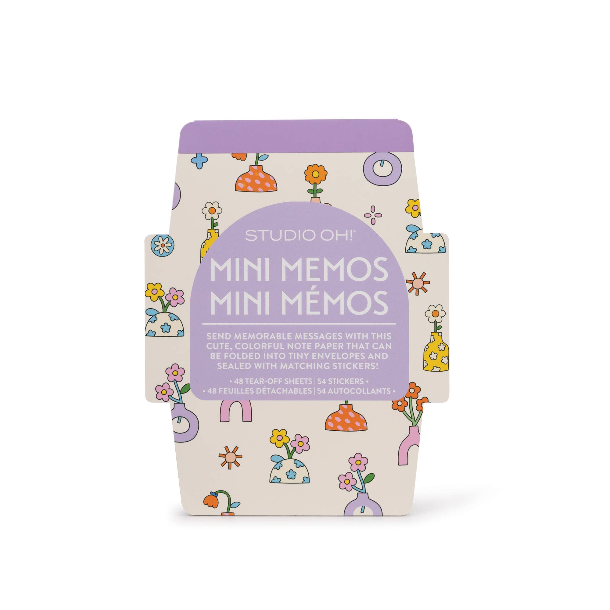 Note Writer Mini Memo Pad – Pretty Posies Fold-and-Seal Memos with Stickers by Studio Oh!