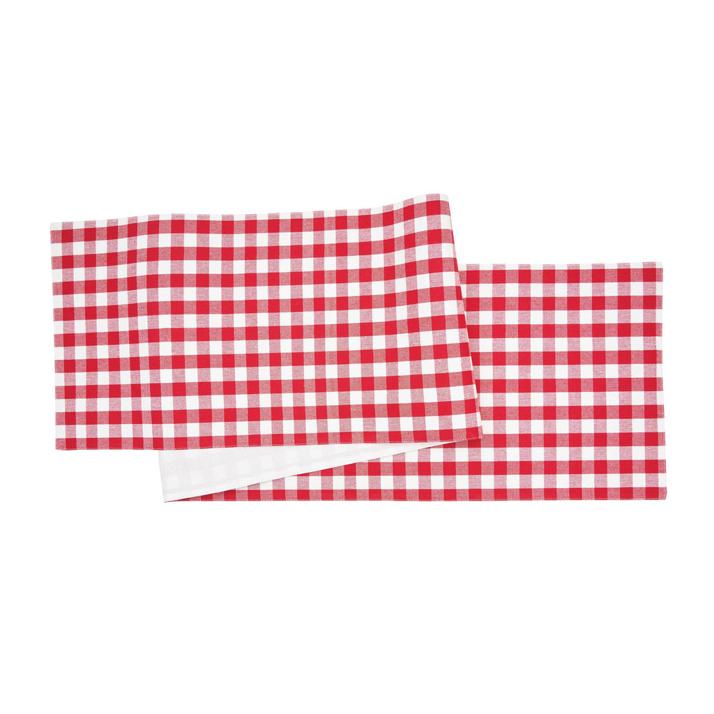 Ashford Red Gingham Check Table Runner by C&F Home