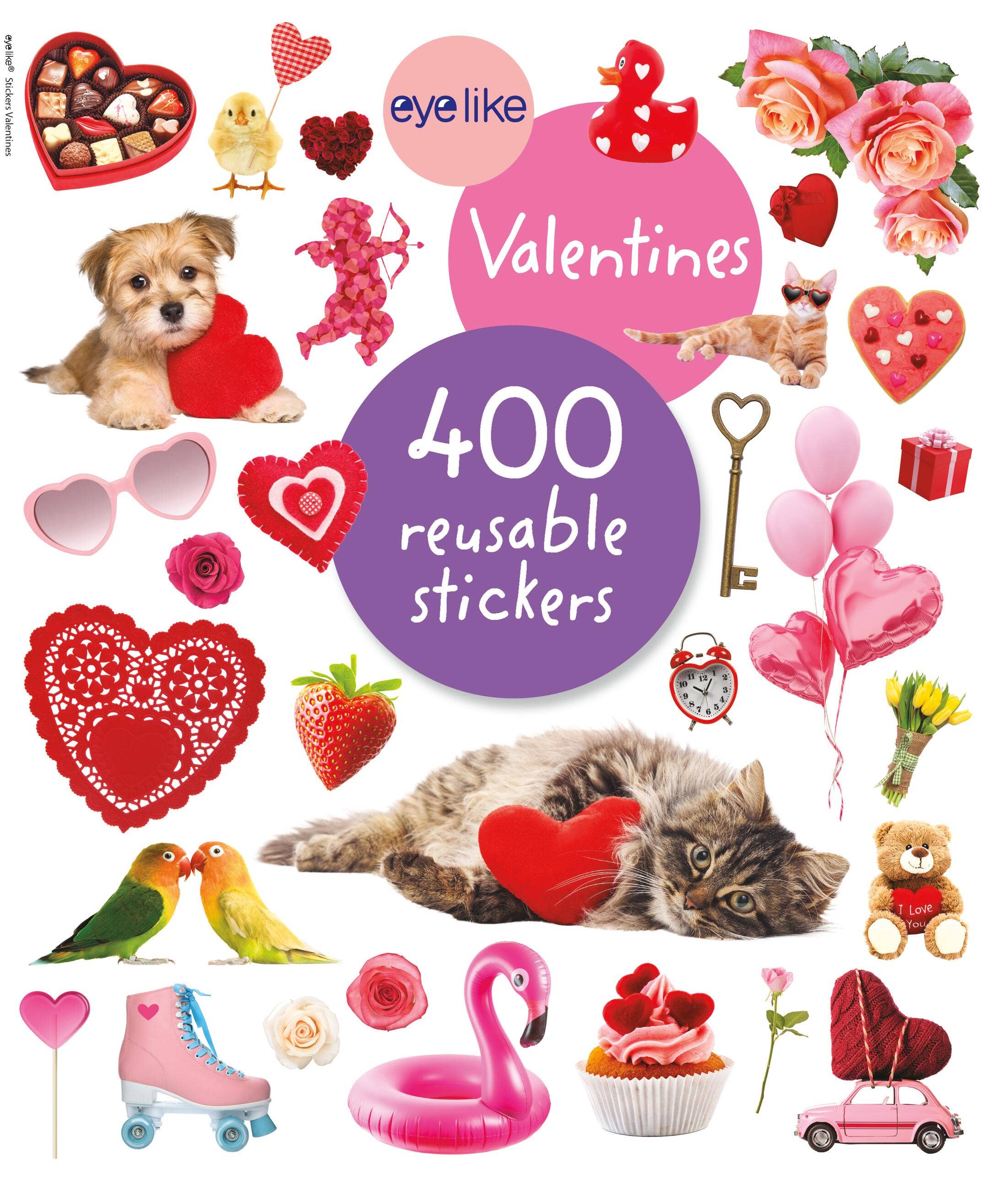 Eyelike Stickers: Valentines | 400+ Reusable Valentine's Day Stickers for Kids