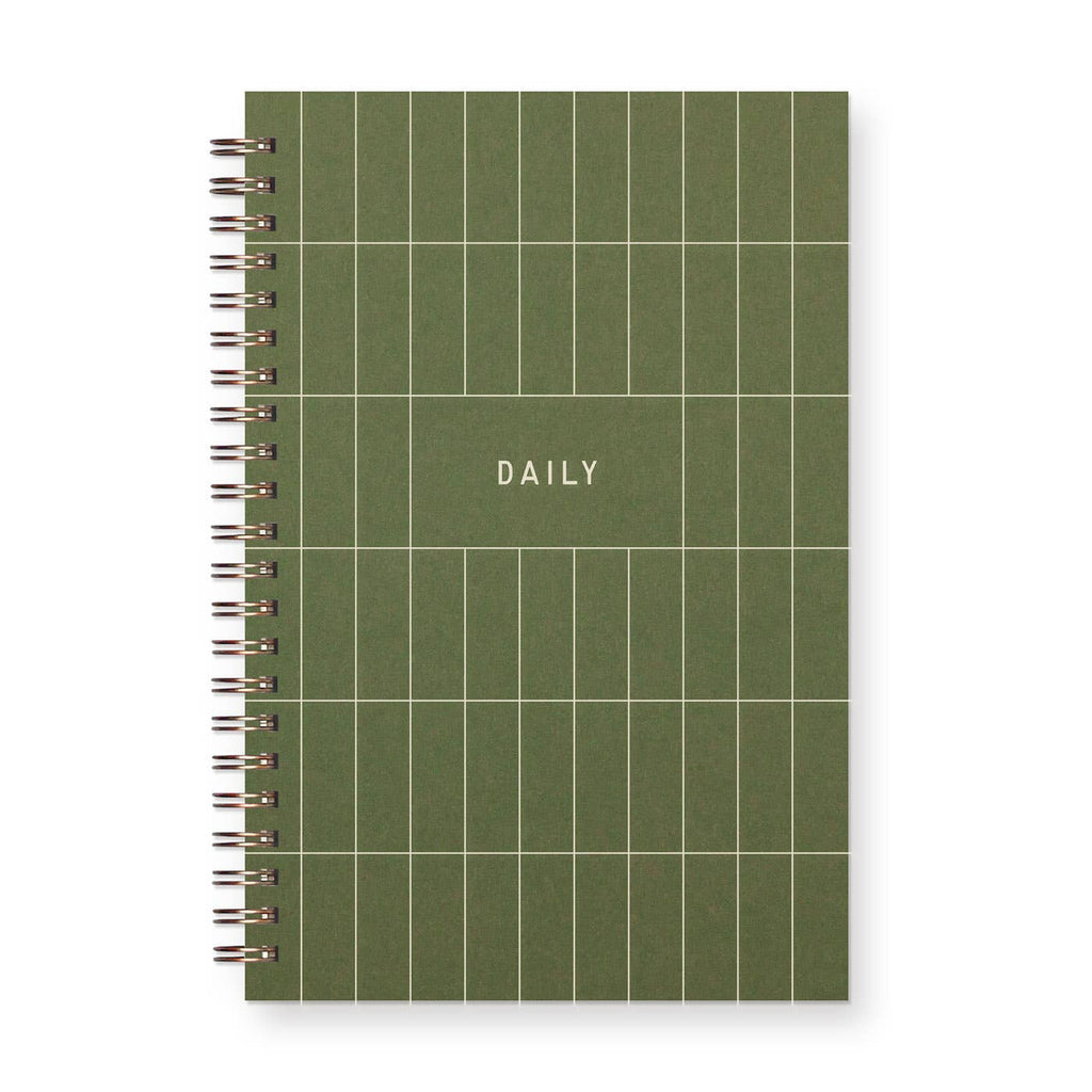 Grid Undated Weekly Planner Journal: Moss