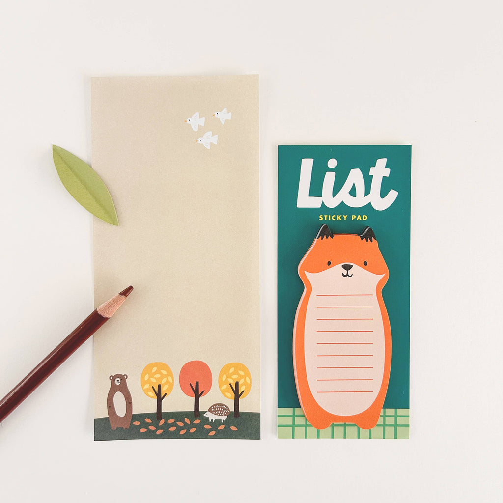 Fox List Sticky Pad | Die-Cut Notepad