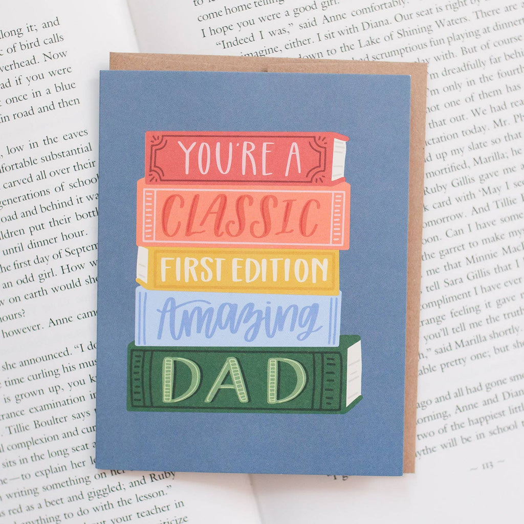 Book Lover Dad Greeting Card – Bookish Father’s Day Card by Pippi Post