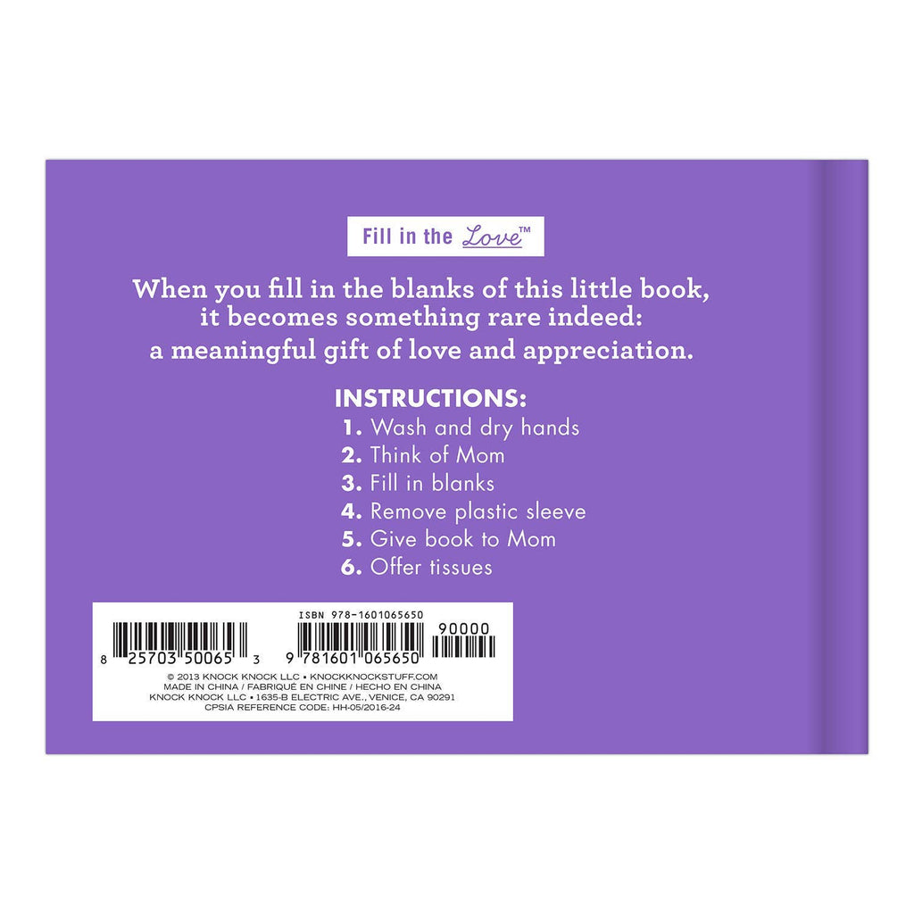 What I Love About Mom Fill in the Love® Book | Personalized Gift for Mom