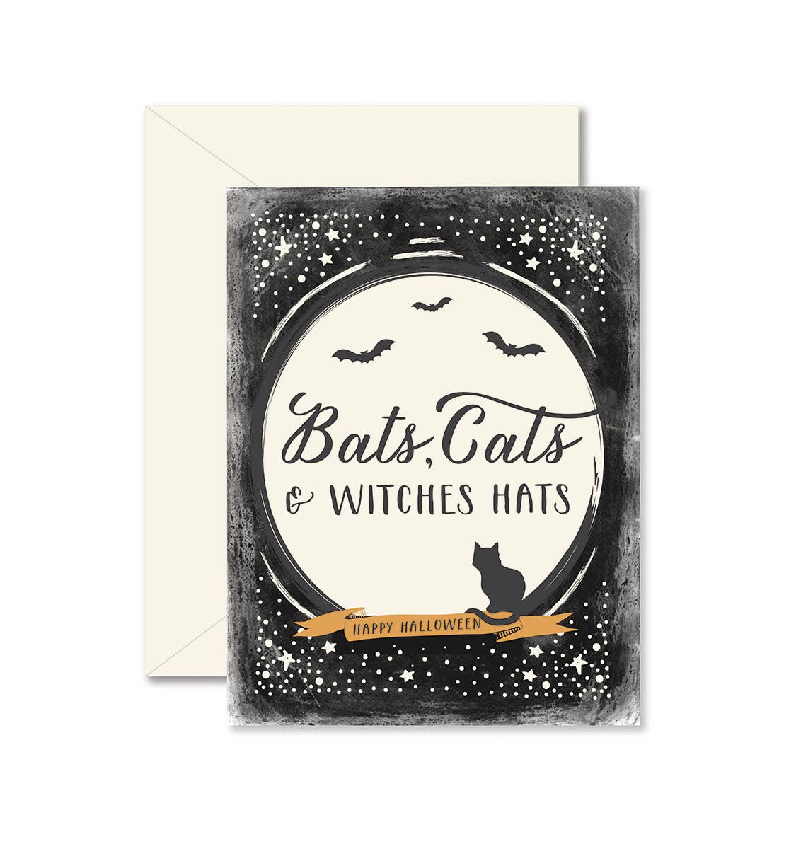 Bats, Cats & Witches Hats Halloween Card | Ginger P. Designs