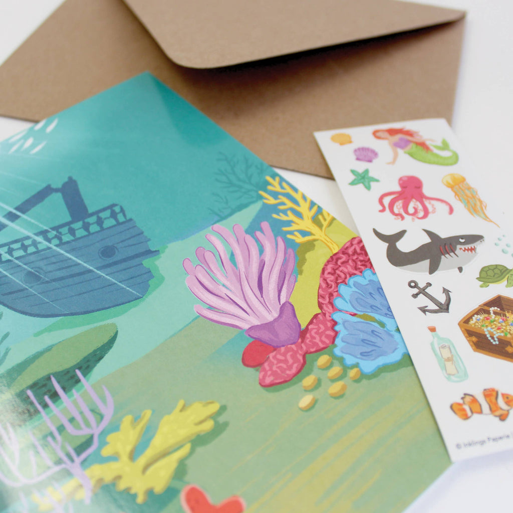 Under the Sea Sticker Scene Greeting Card