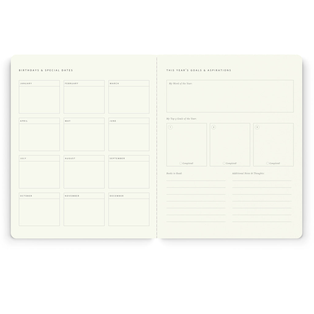 Pink Floral Stitched Monthly Planner | Ramona & Ruth