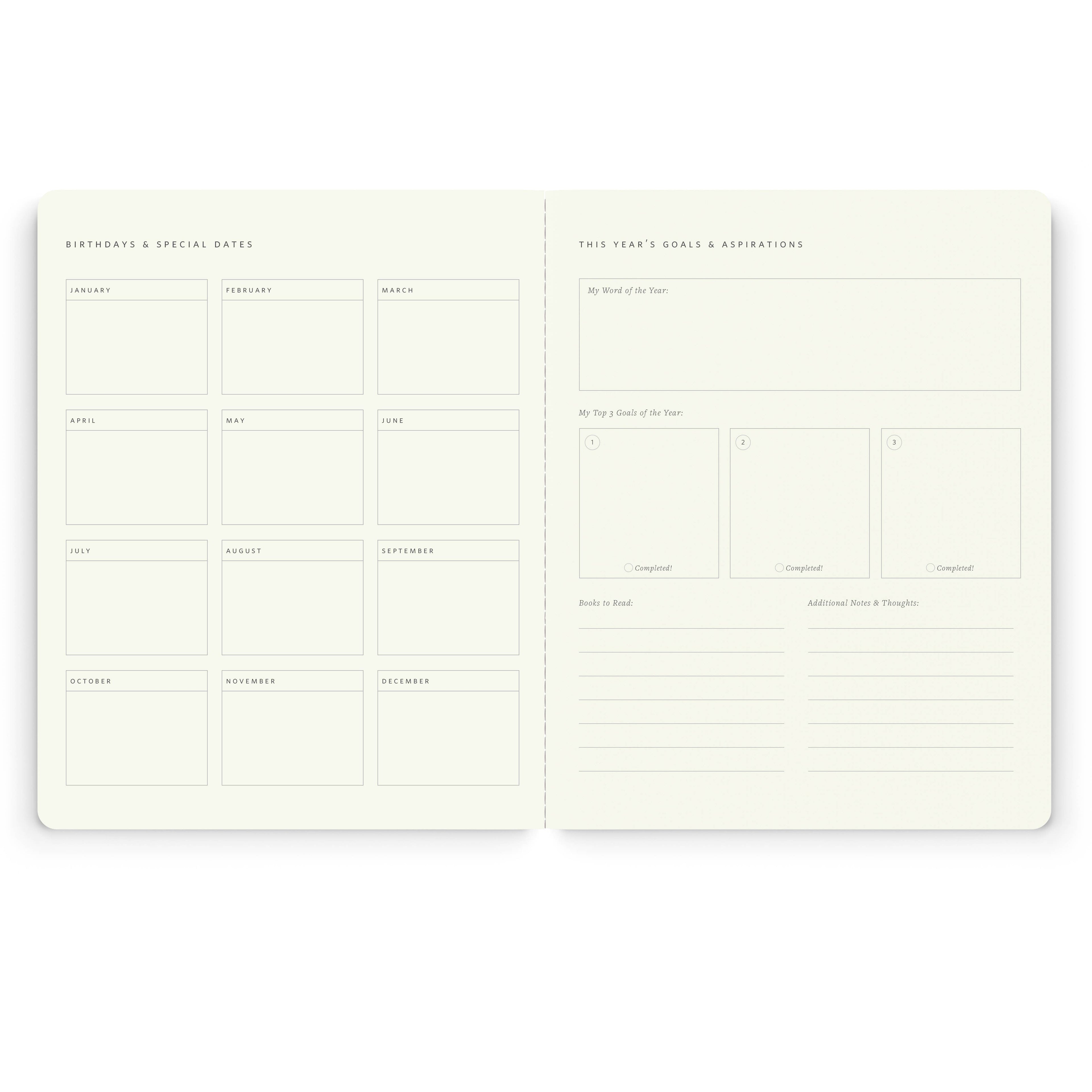 Pink Floral Stitched Monthly Planner | Ramona & Ruth
