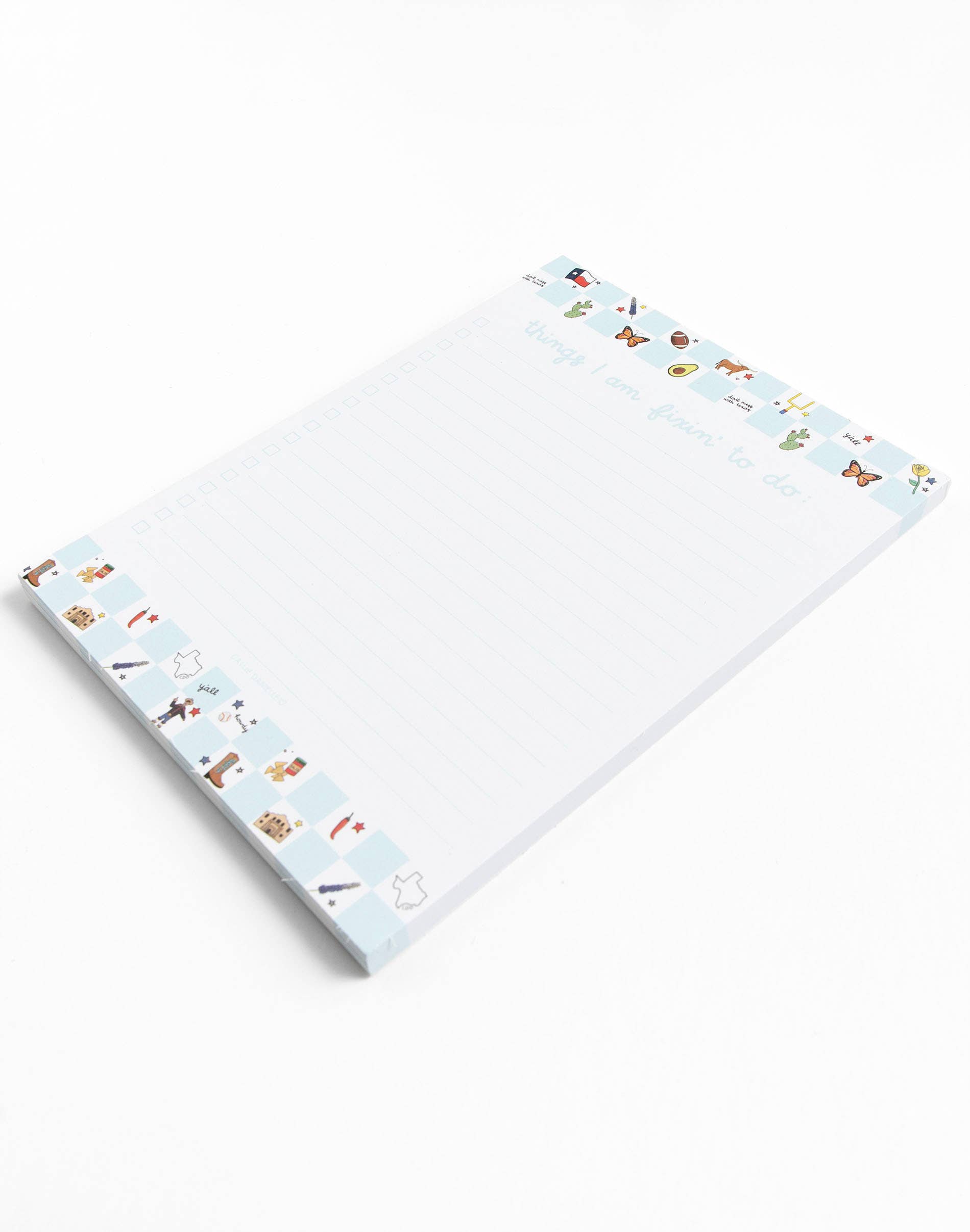 Texas Western Checkerboard Notepad