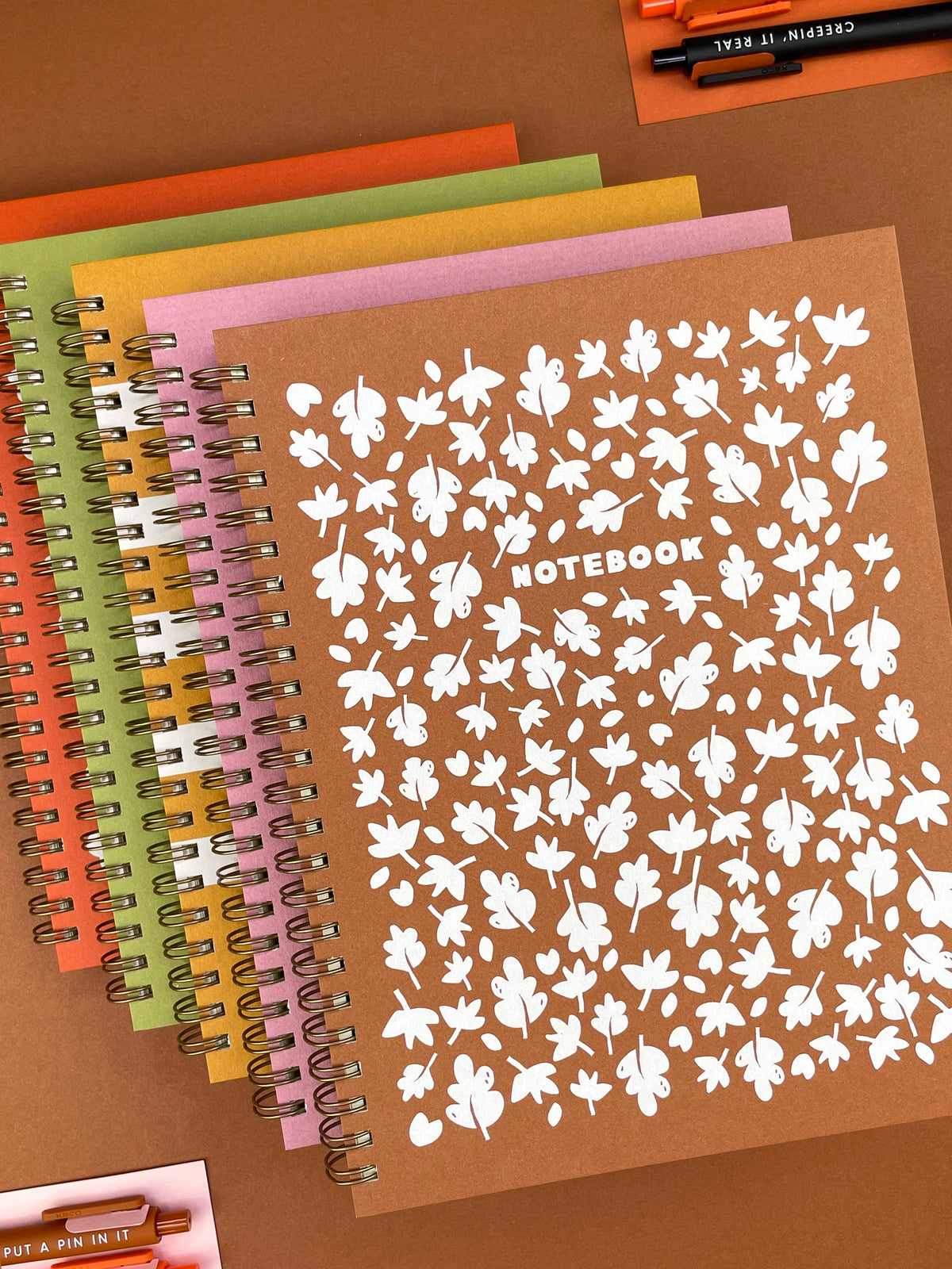 Leaf Pattern Lined Journal Notebook