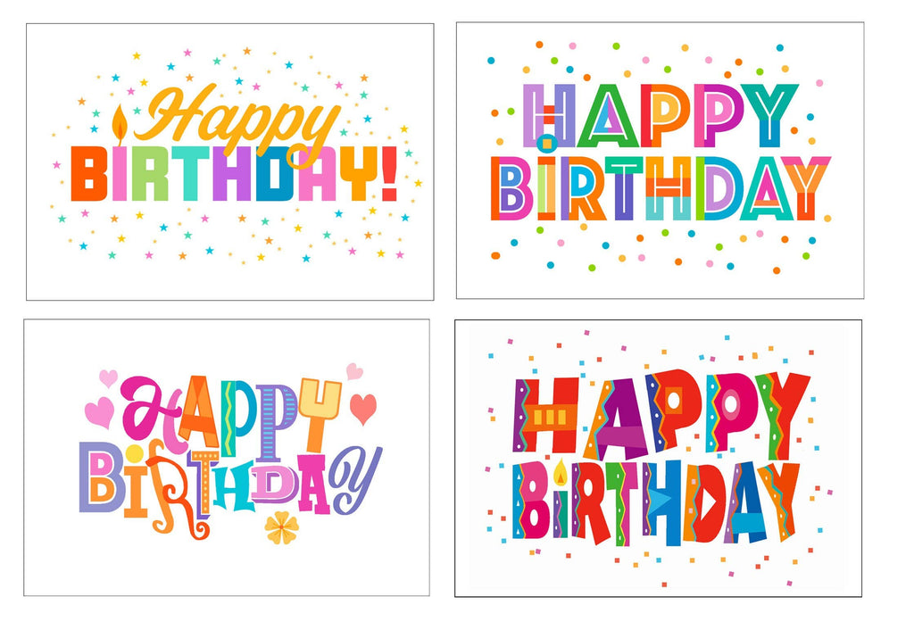 Assorted Happy Birthday Postcards 4x6 Bulk Pack