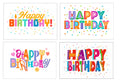 Assorted Happy Birthday Postcards 4x6 Bulk Pack