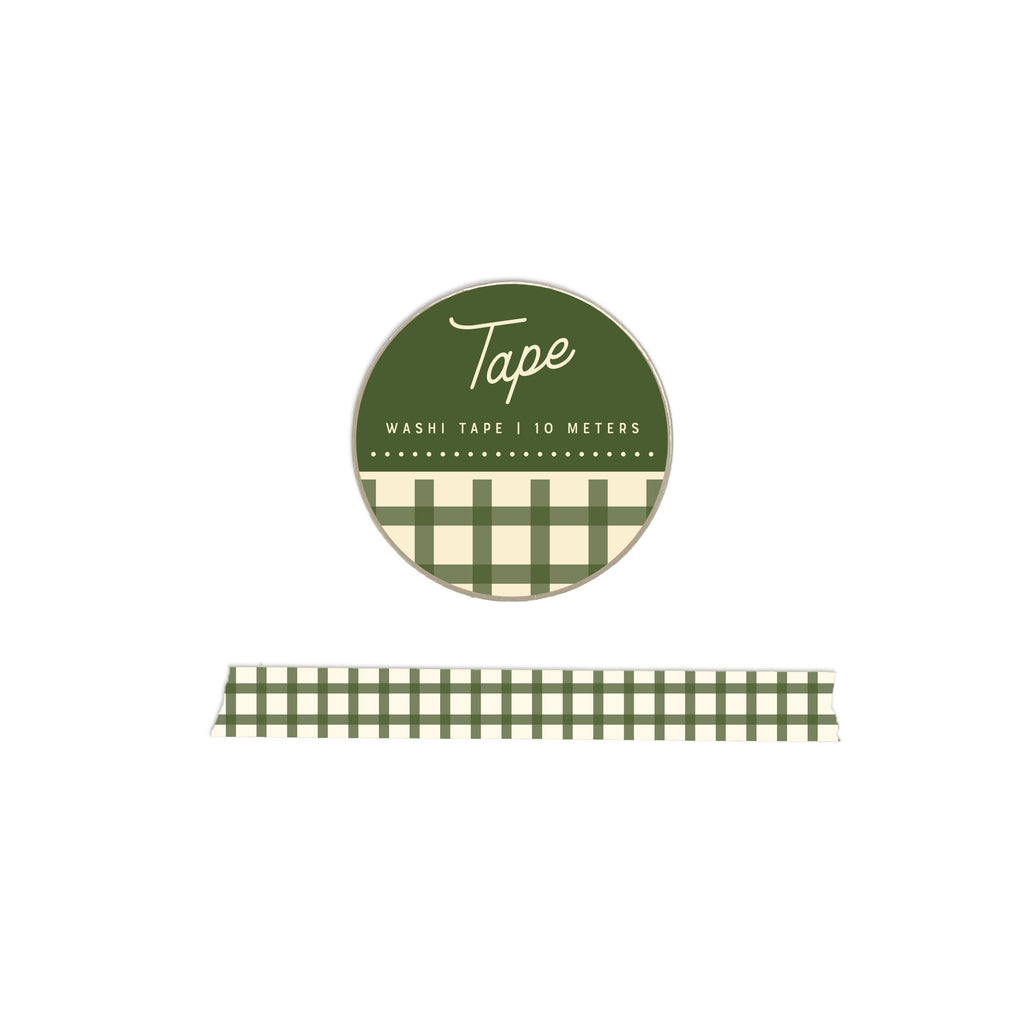 Gingham Washi Tape: Moss