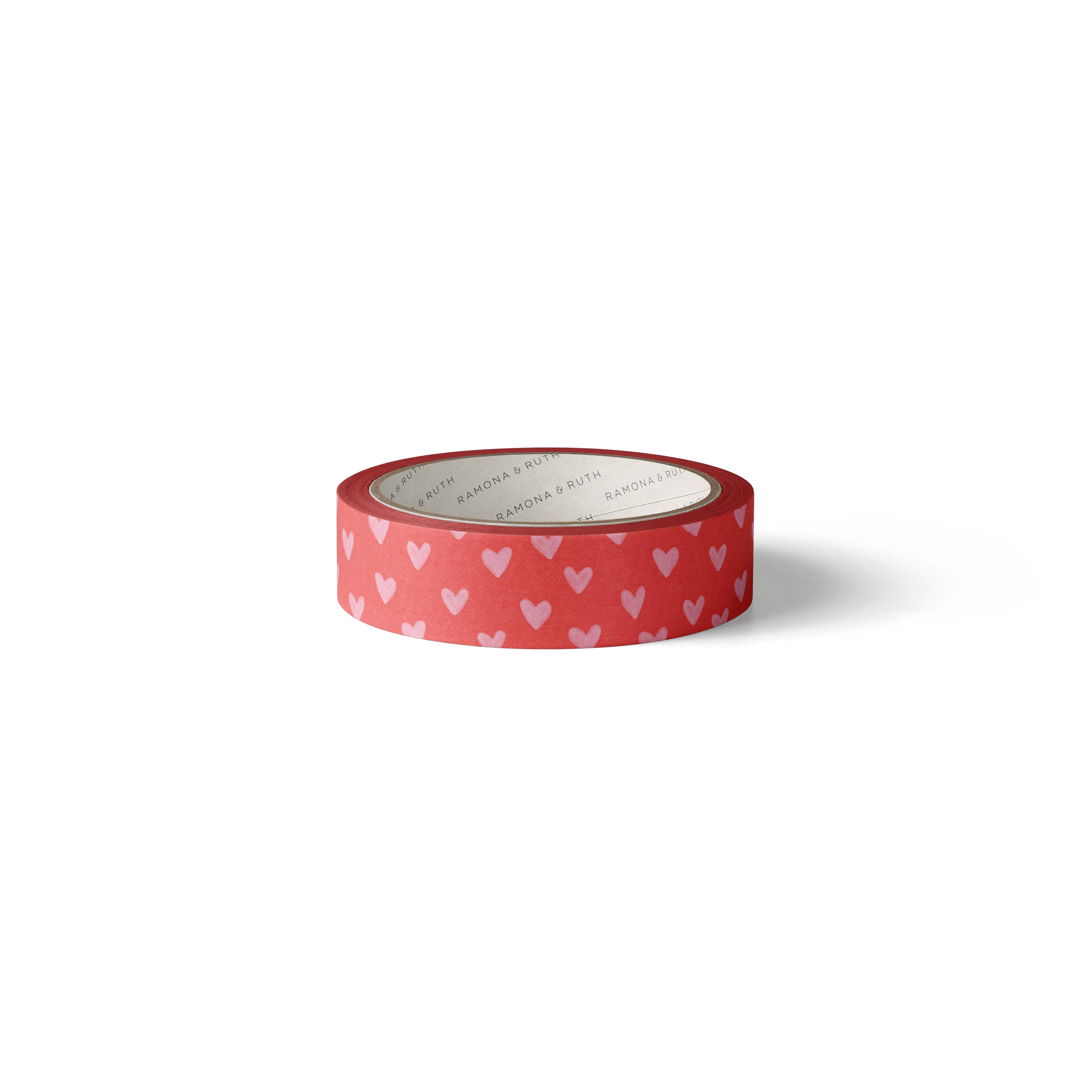 Valentine Pink Hearts Washi Tape | Ramona & Ruth