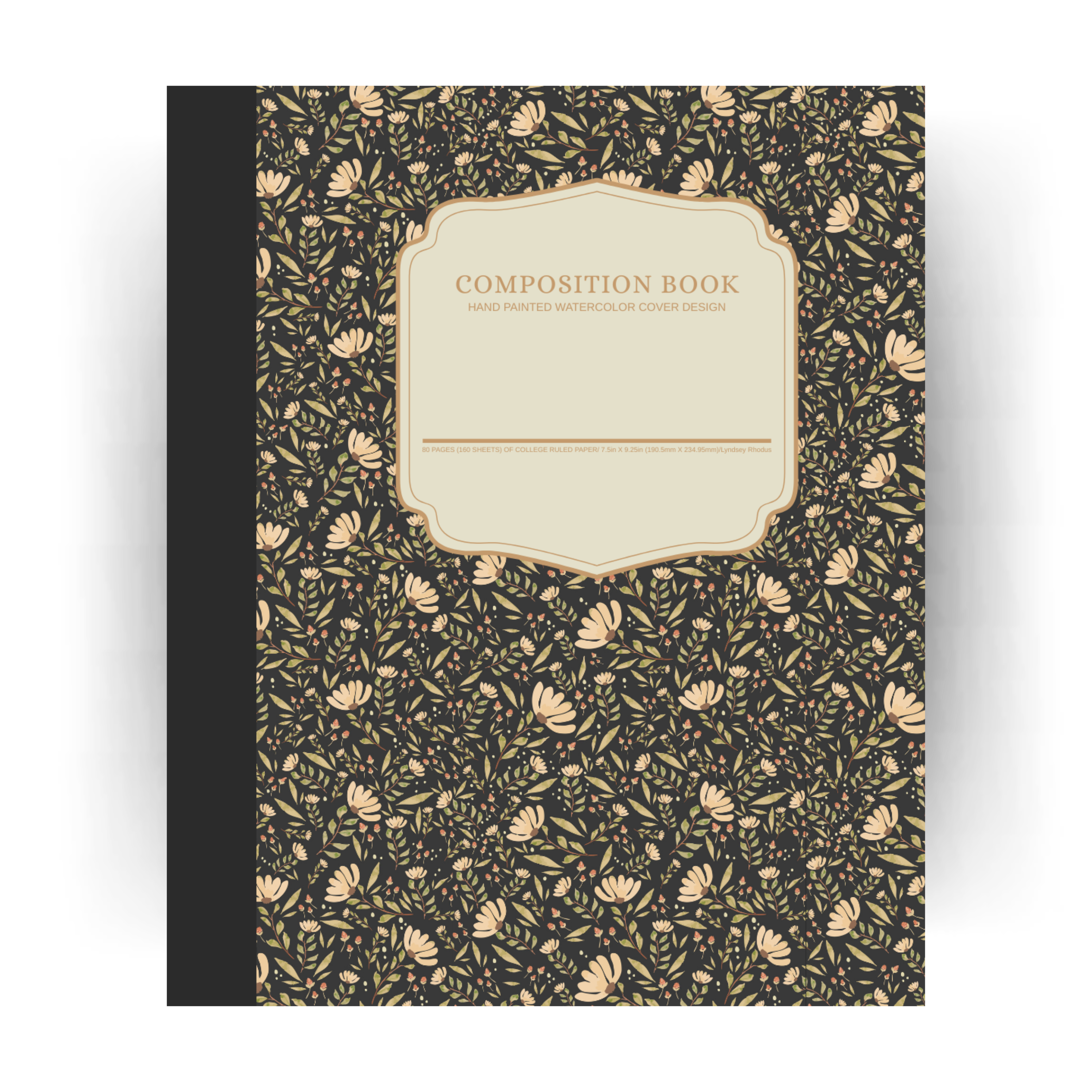 Antique Flowers Composition Notebook