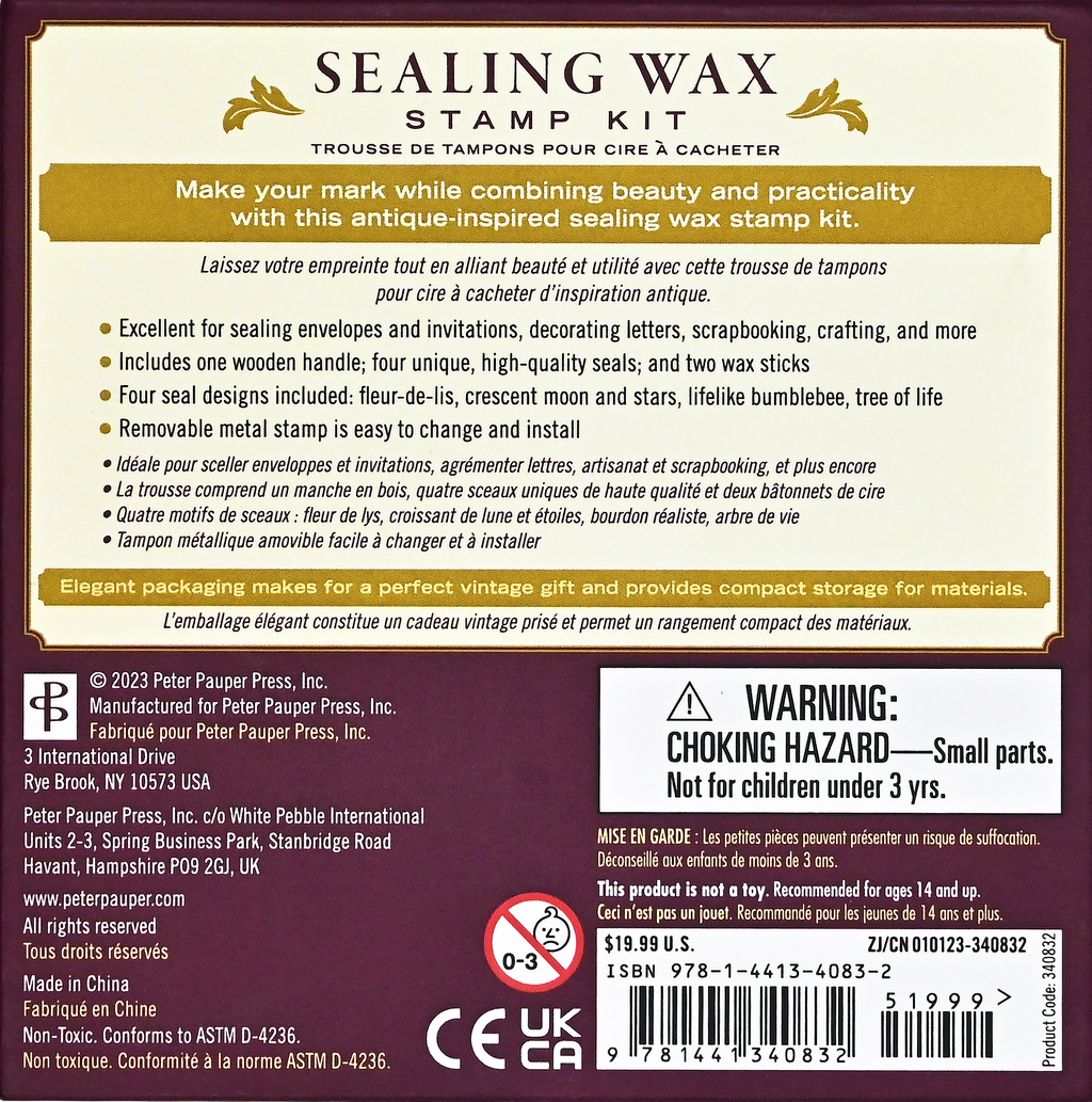 Sealing Wax Stamp Kit by Peter Pauper Press