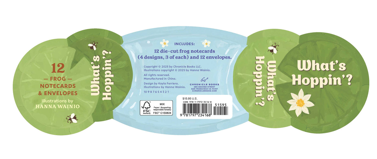 What's Hoppin'? Frog Notecards – Set of 12
