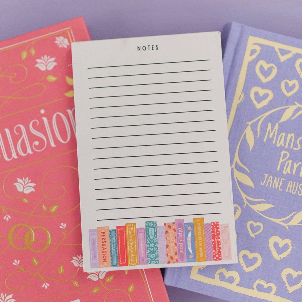 Jane Austen Books 4x6 Notepad