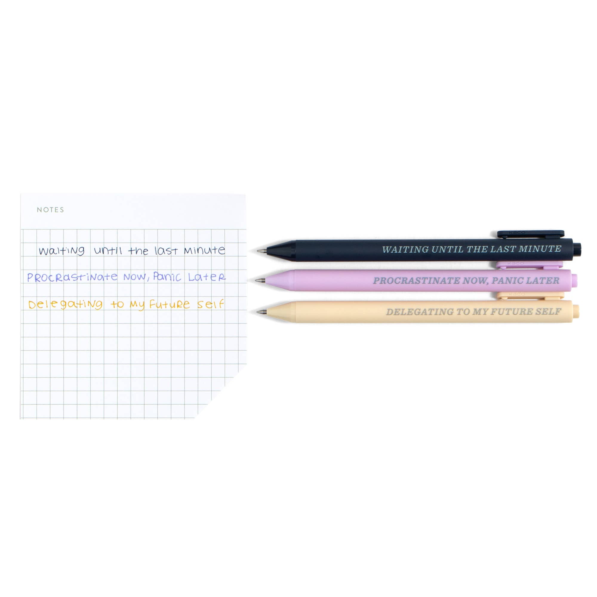The Procrastinator Pen Set | Studio Calico