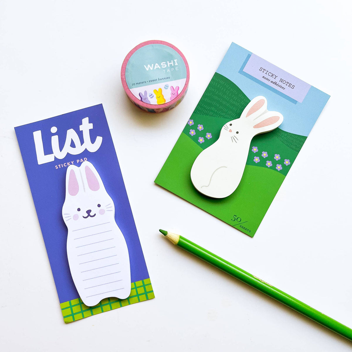 Bunny Die-Cut Sticky Notes