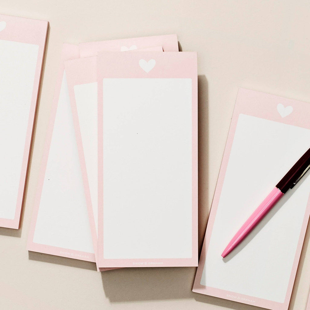 Heart List Pad in Blush