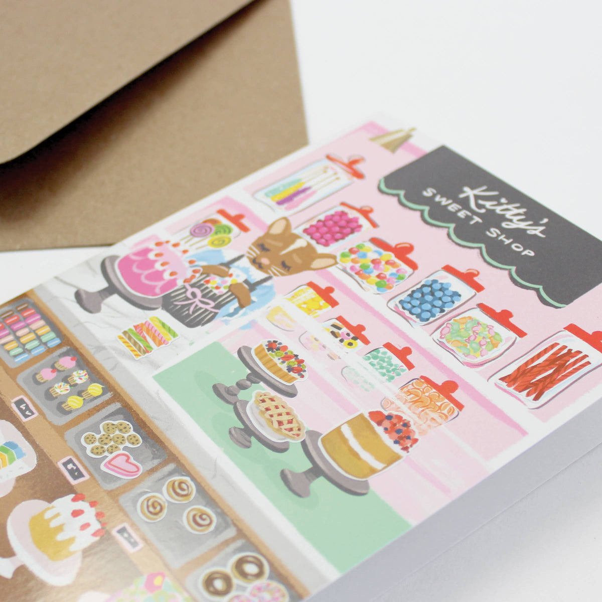 Sweet Shop Sticker Scene Greeting Card