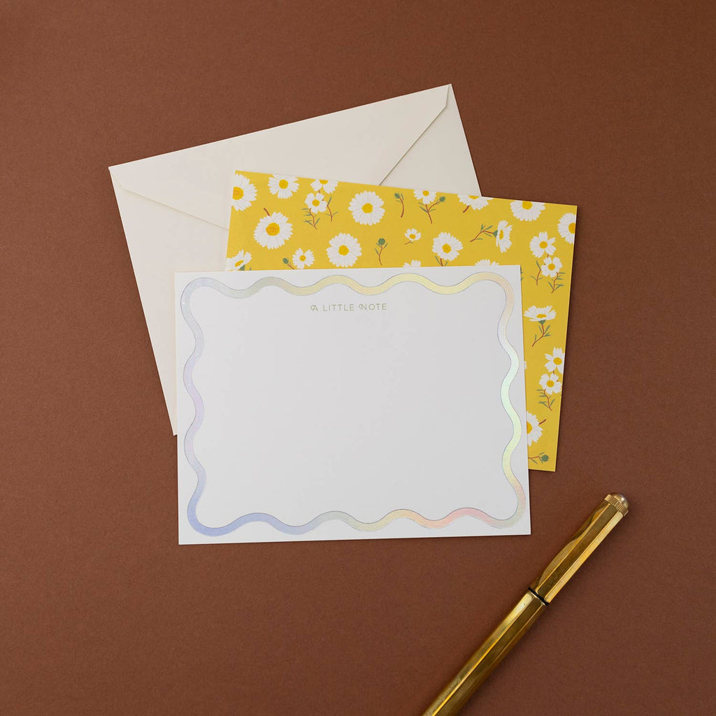 "A Little Note" Daisy Notecards | Set of 4