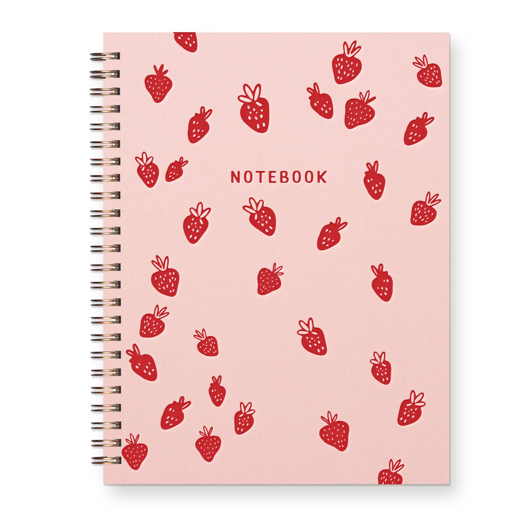 Strawberry Pattern Journal : Lined Notebook : French Vanilla Cover | Heirloom Ink