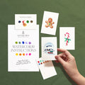 Mini Christmas Watercolor Kit  | Gingerbread, Candy Cane & Snow Globe