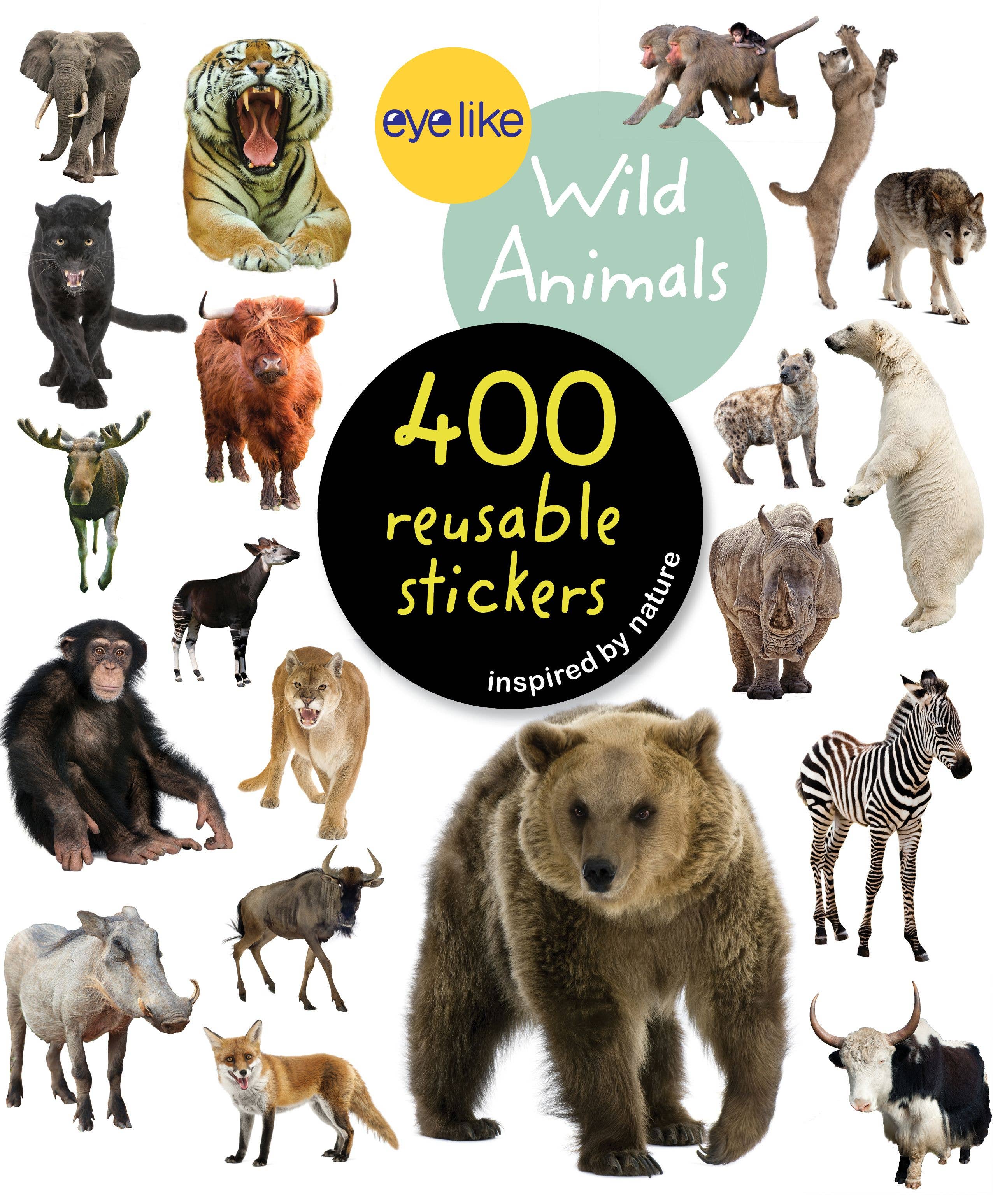 Eyelike Stickers: Wild Animals | 400+ Reusable Photorealistic Wild Animal Stickers