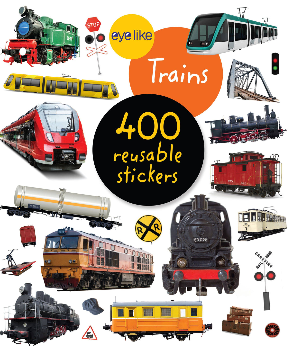 Eyelike Stickers: Trains Reusable Sticker Book