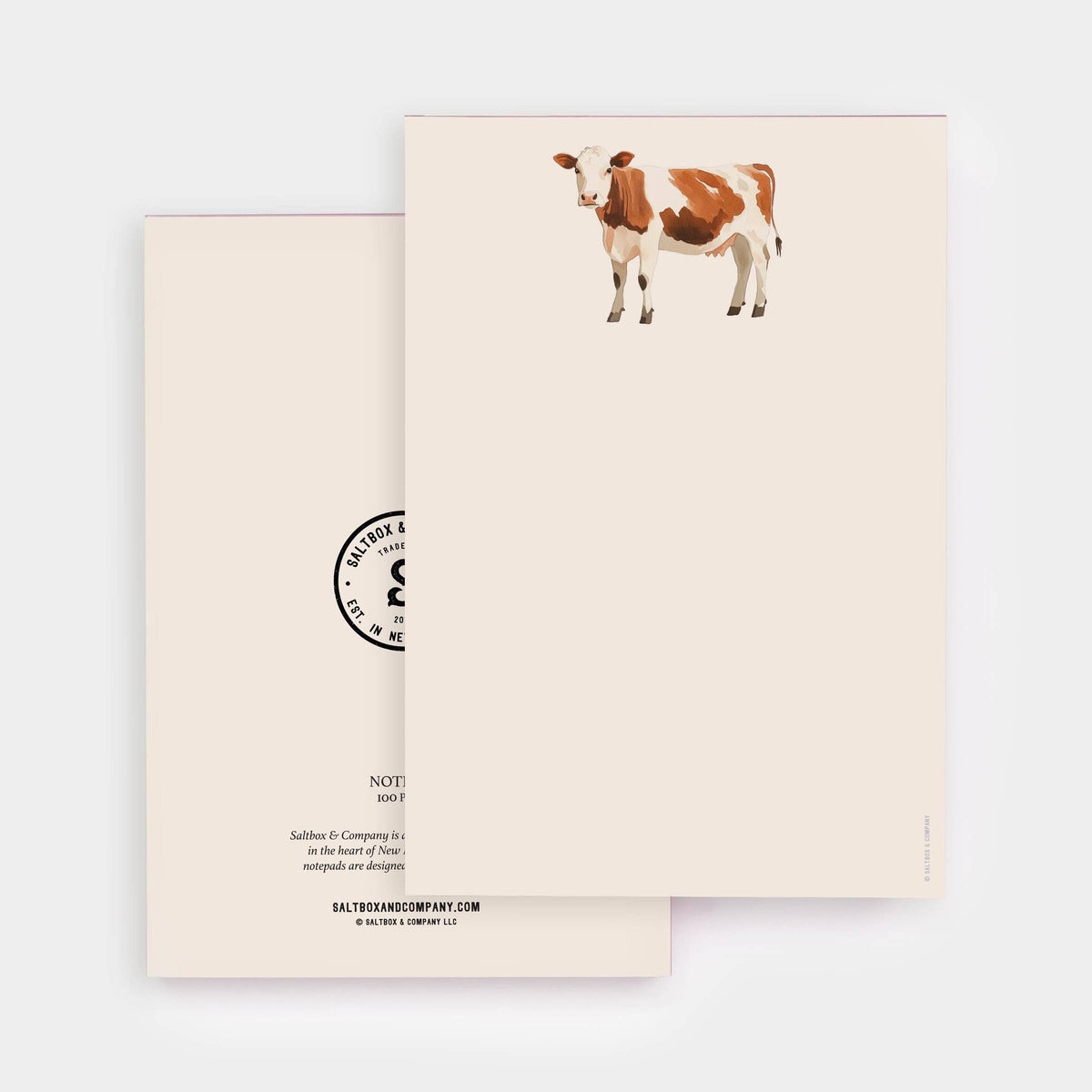 Buttercup the Cow Notepad - Hand-Painted Edge Notepad, 100 Sheets