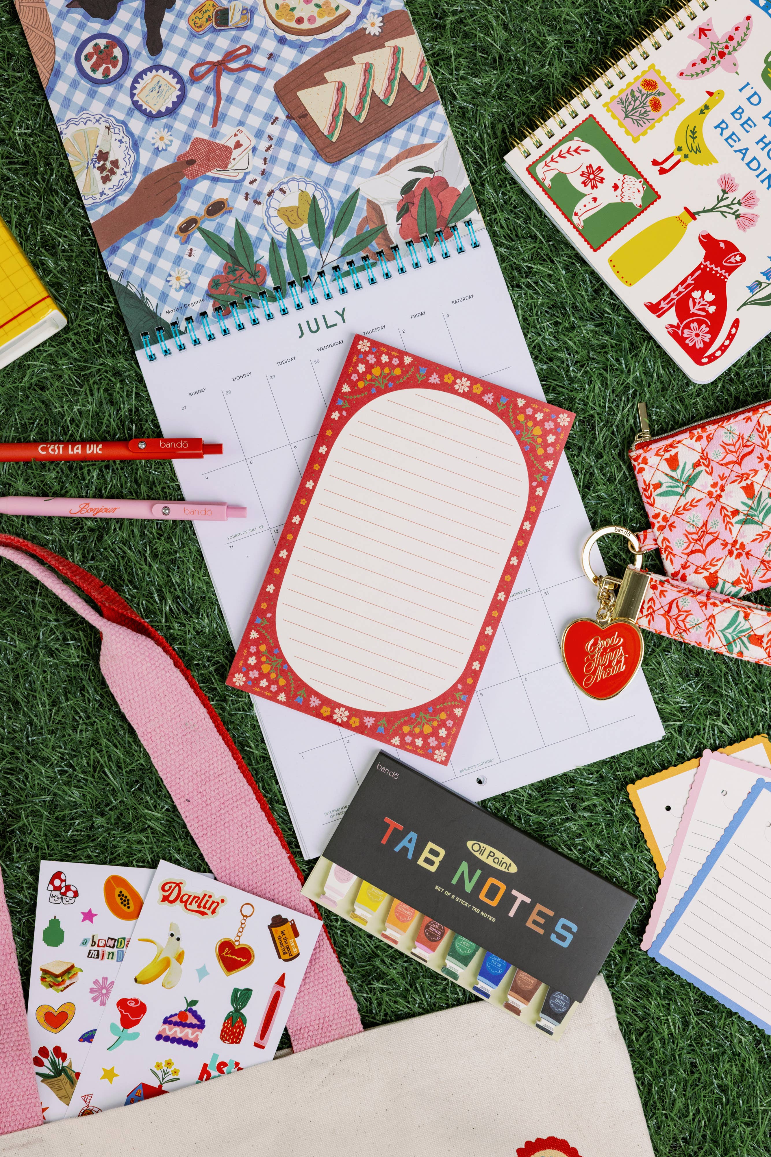 Rough Draft Large Notepad, Folk Floral