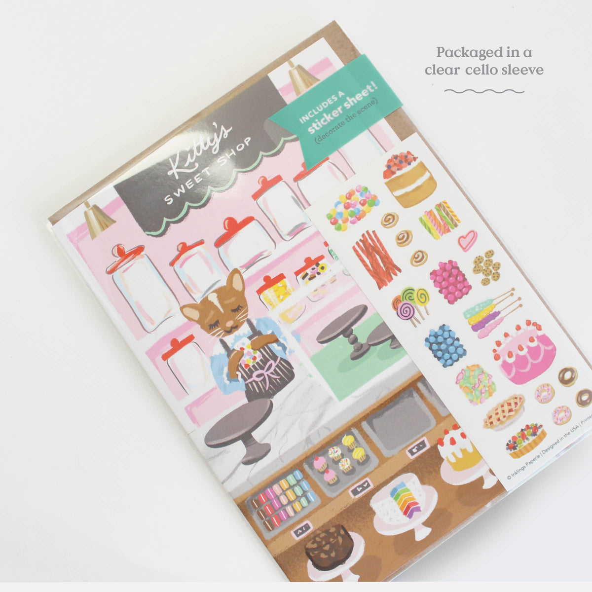 Sweet Shop Sticker Scene Greeting Card
