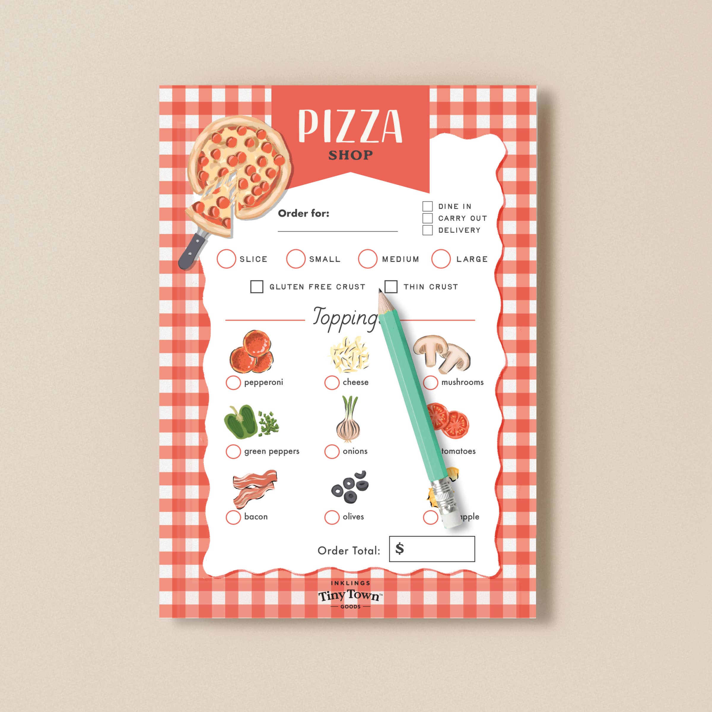 Tiny Town™ Pizza Shop Play Notepad