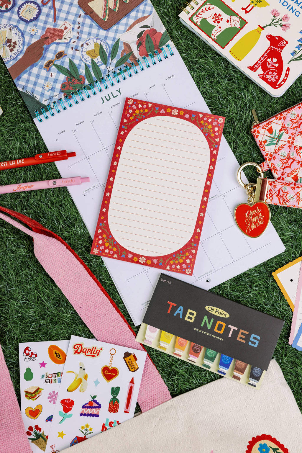 Rough Draft Large Notepad, Folk Floral