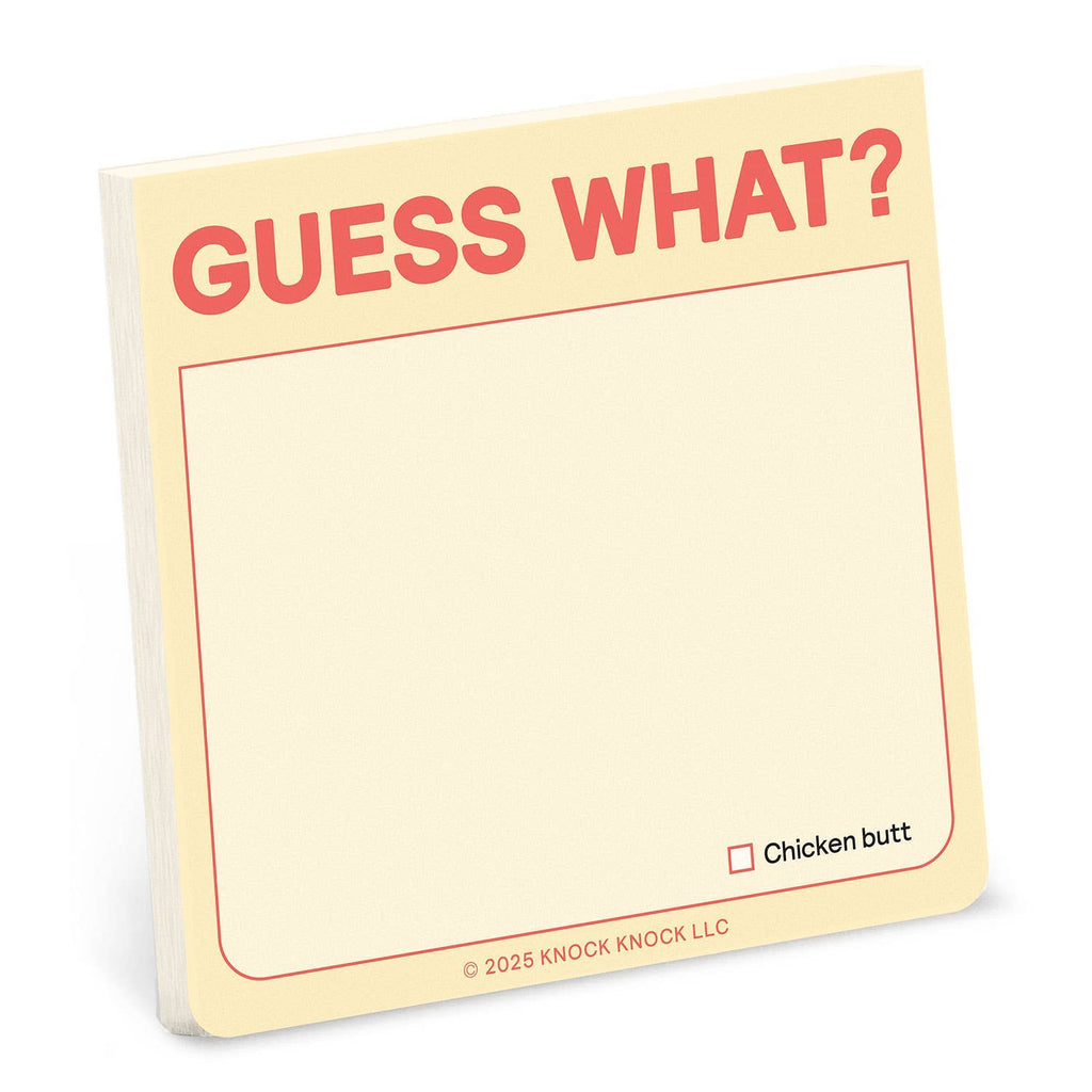 Guess What? Sticky Notes | Funny Novelty Notepad by Knock Knock